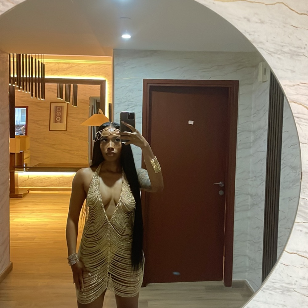 Gold Chain Mini Dress - Picture 6 of 6
